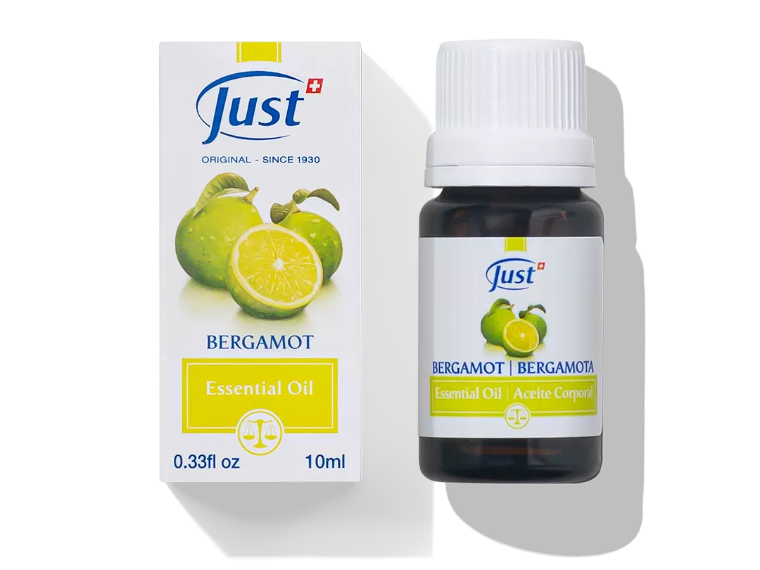 Aceite Esencial de Bergamota de Just, presentación de 10 ml