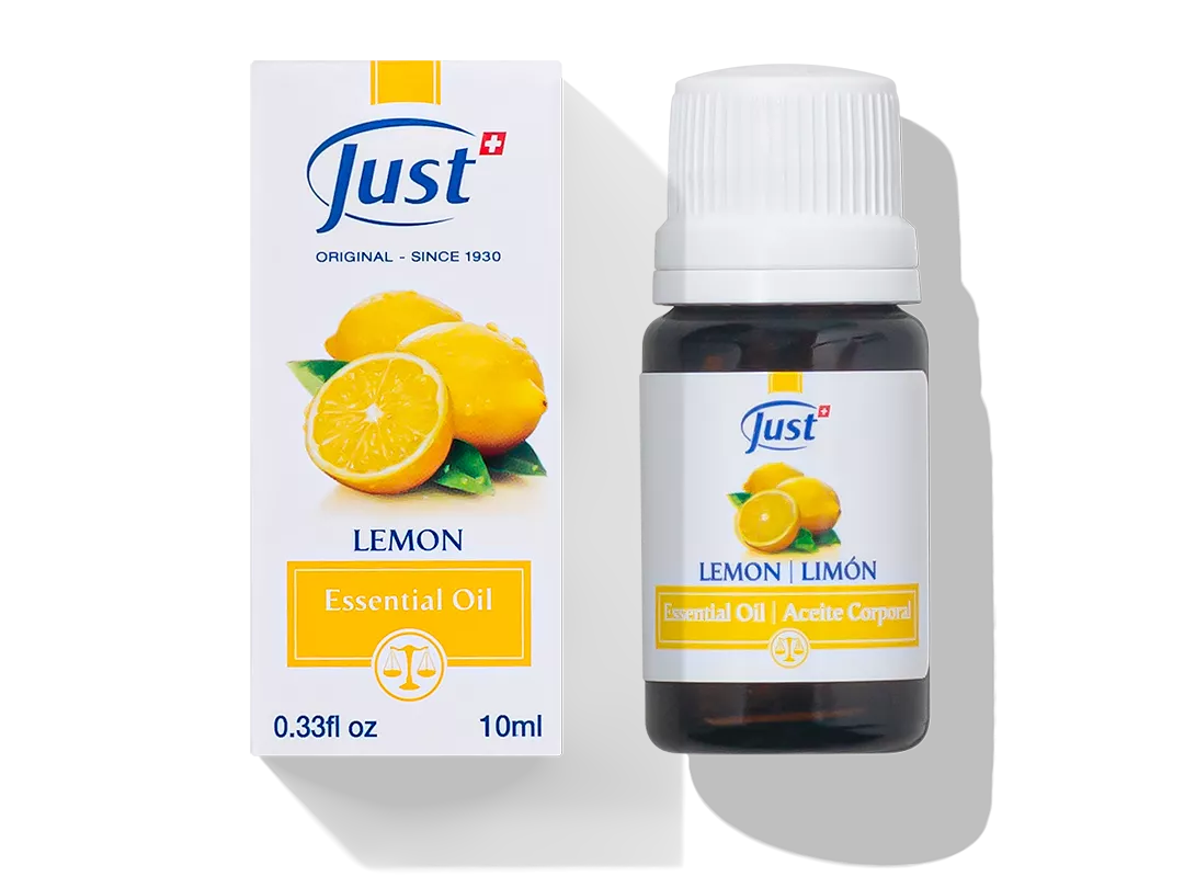 Aceite Esencial de Limón de Just, presentación de 10 ml