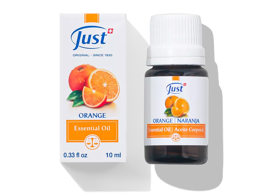 Aceite Esencial de Naranja de Just, presentación de 10 ml