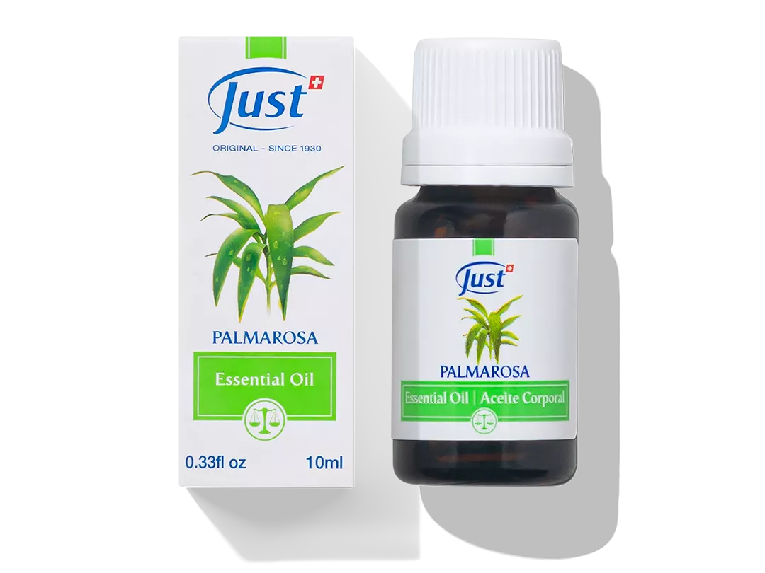 Aceite Esencial de Palmarosa de Just, presentación de 10 ml