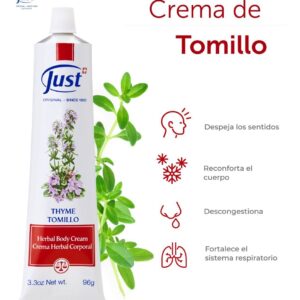 Como Usar crema de tomillo Swiss Just