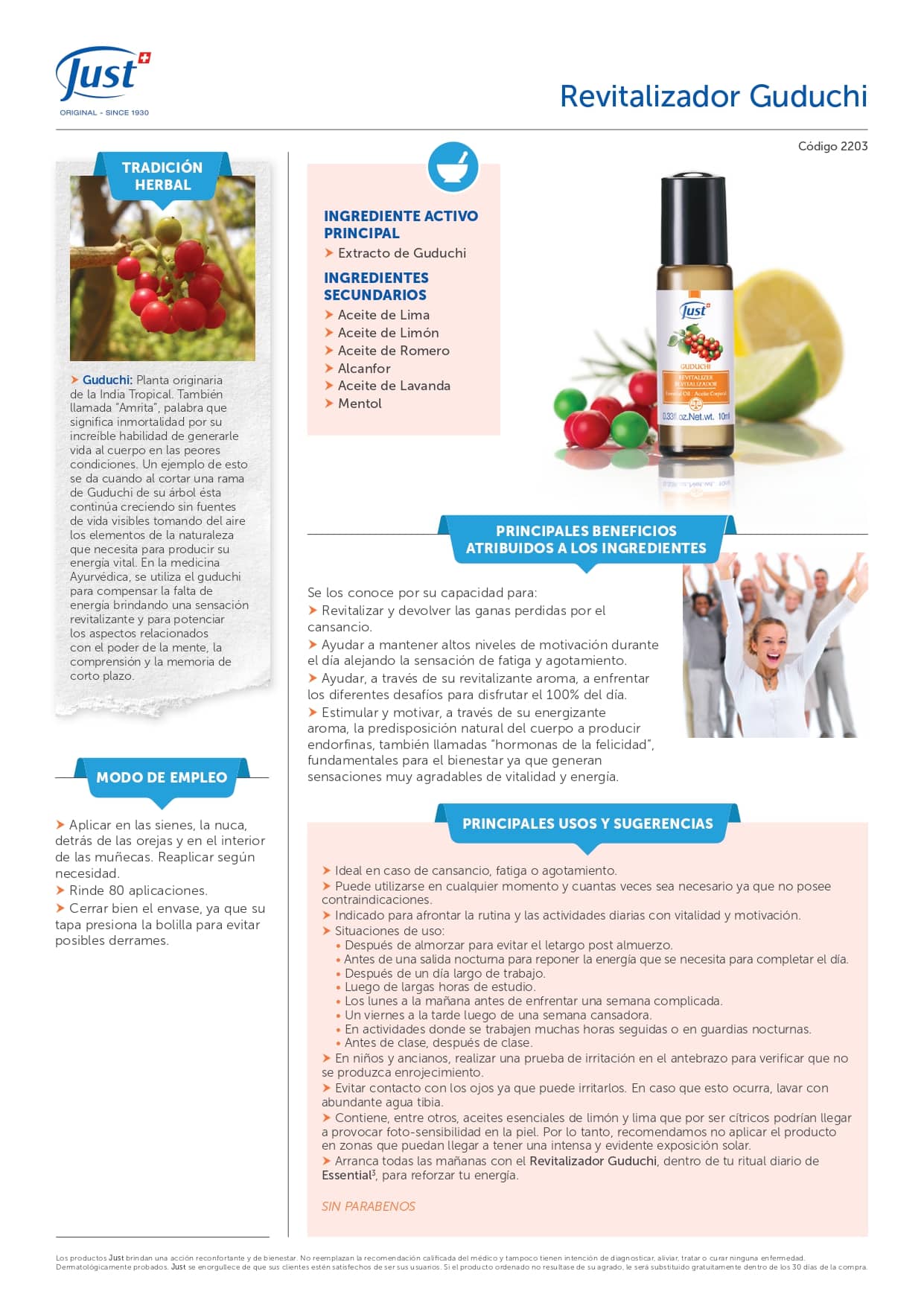 Ficha Aceite Guduchi Just
